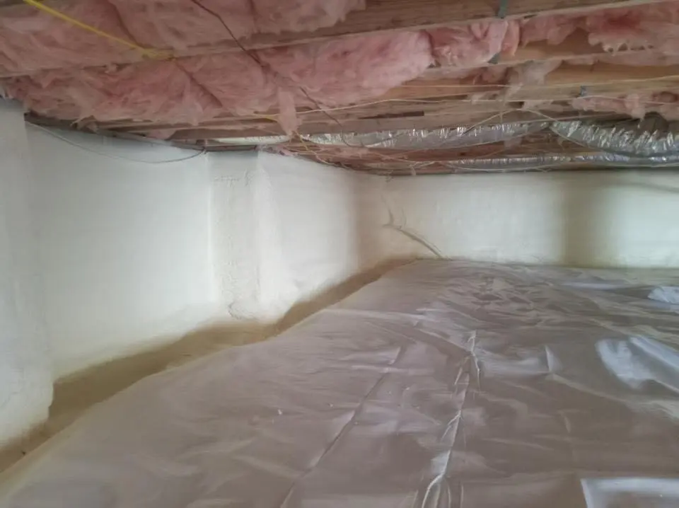 Crawl space encapsulation with closed-cell spray foam for Roof Maintenance in Carnegie