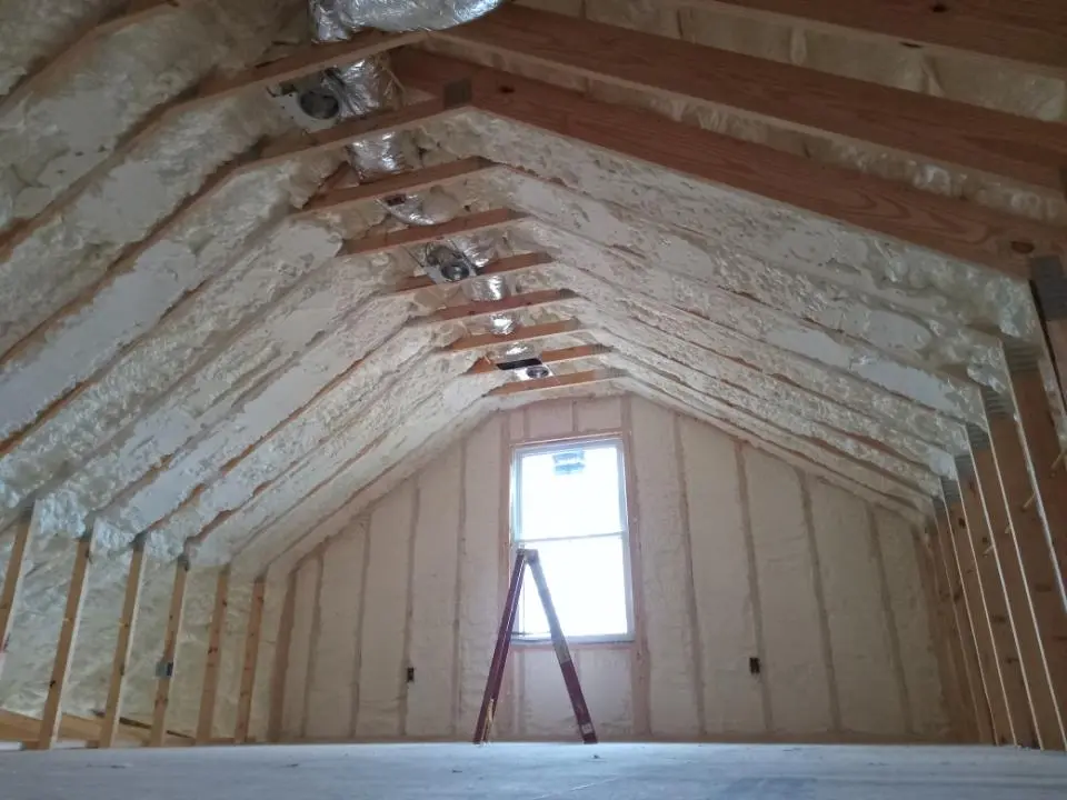 Spray foam roofing application for Crawl Space Insulation project in Carnegie